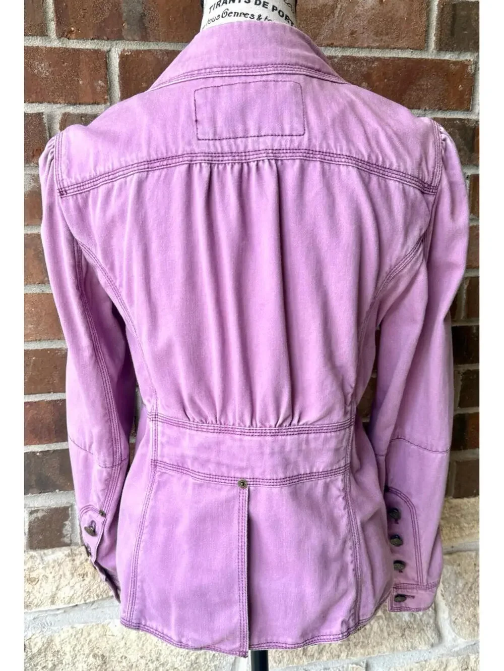 Marc‎ Jacobs Lilac Purple Cotton Utility Jacket Blazer Womens Size 10 Utility